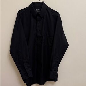 Jos. A. Bank Traveler’s Collection Black Button-Down Dress Shirt Size Medium